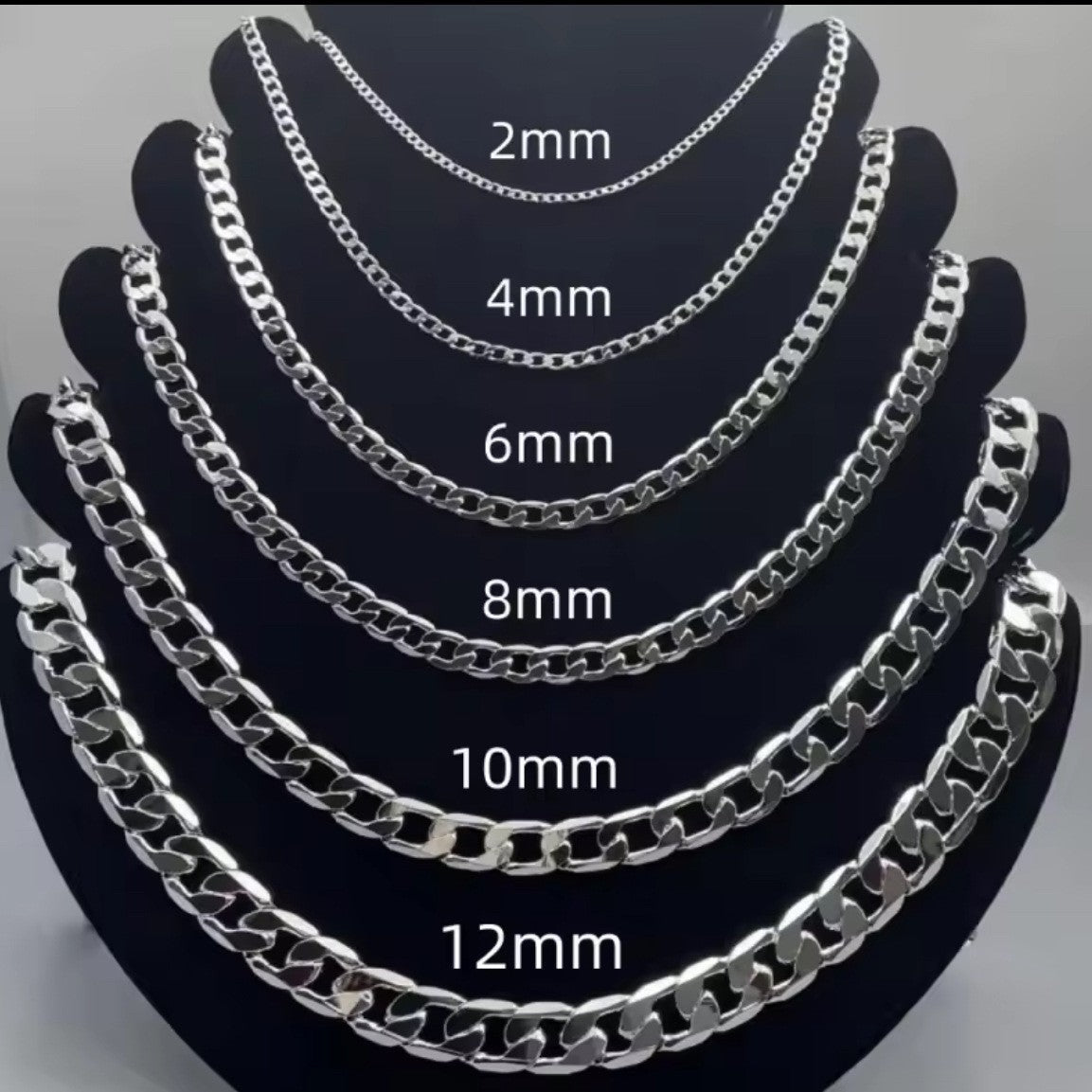 Silver-plated NK Chain Mens Cuban-link Chain 11 Link Design