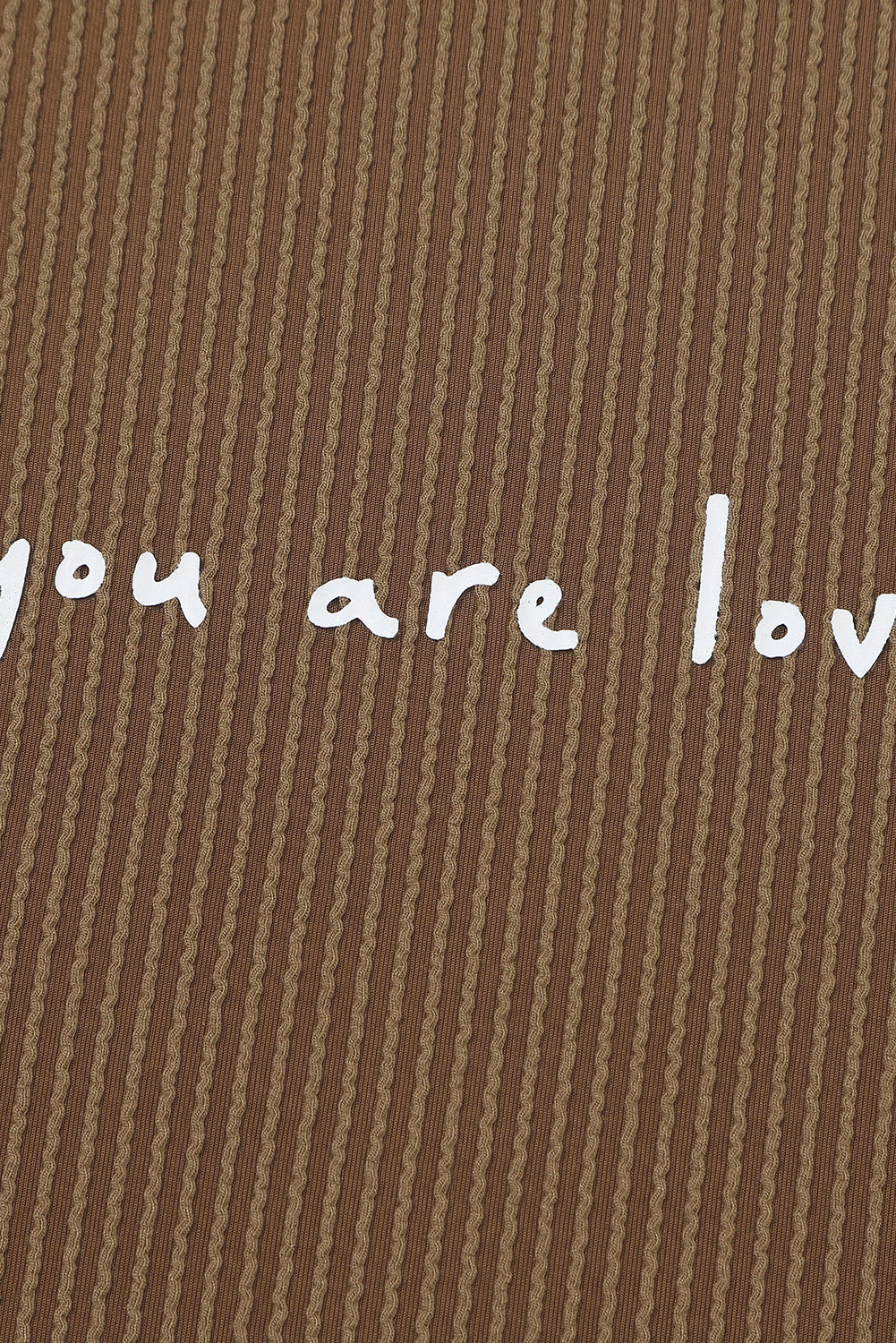 You Are Loved Ribbed Corduroy Long Sleeve Sweatshirt Brown - Image 8