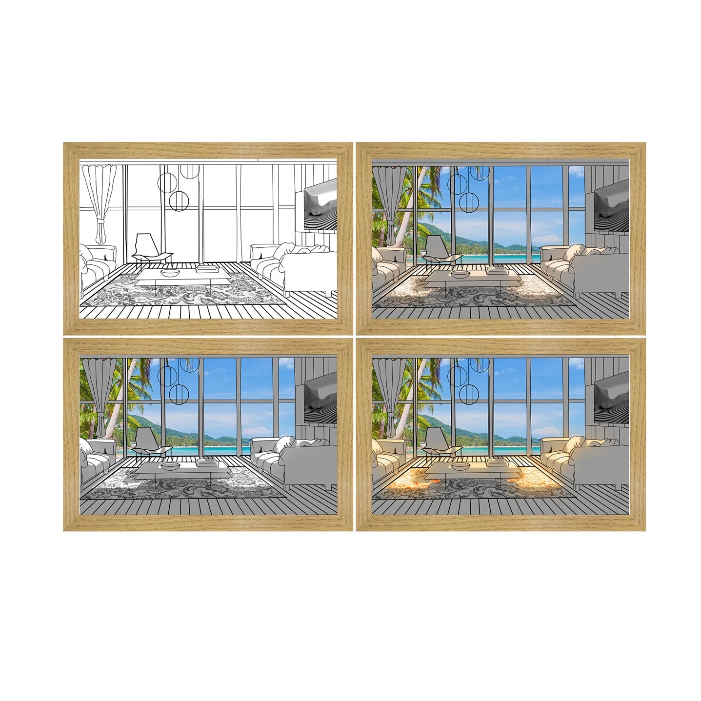 LED Decorative Light Painting: Modern Sunshine Art Night Light