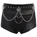 Gothic Skinny PU Faux Leather Shorts