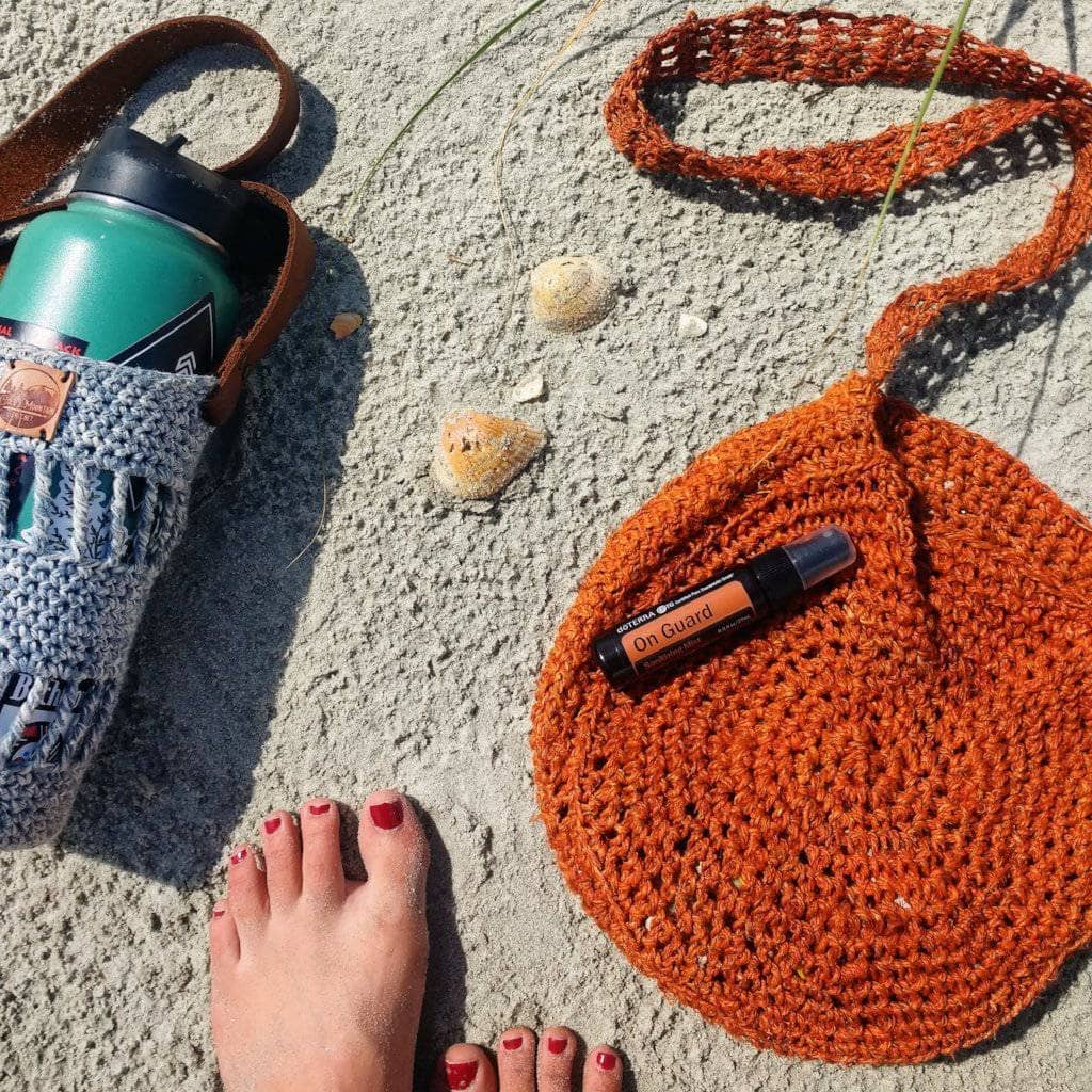 Bohemian Crochet Circular Bag Pattern in Rust and Terracotta