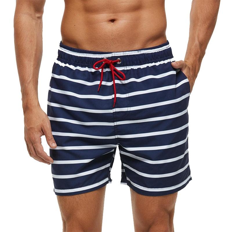 Men's Quick Dry Tropical Beach Board Shorts with Mesh Lining