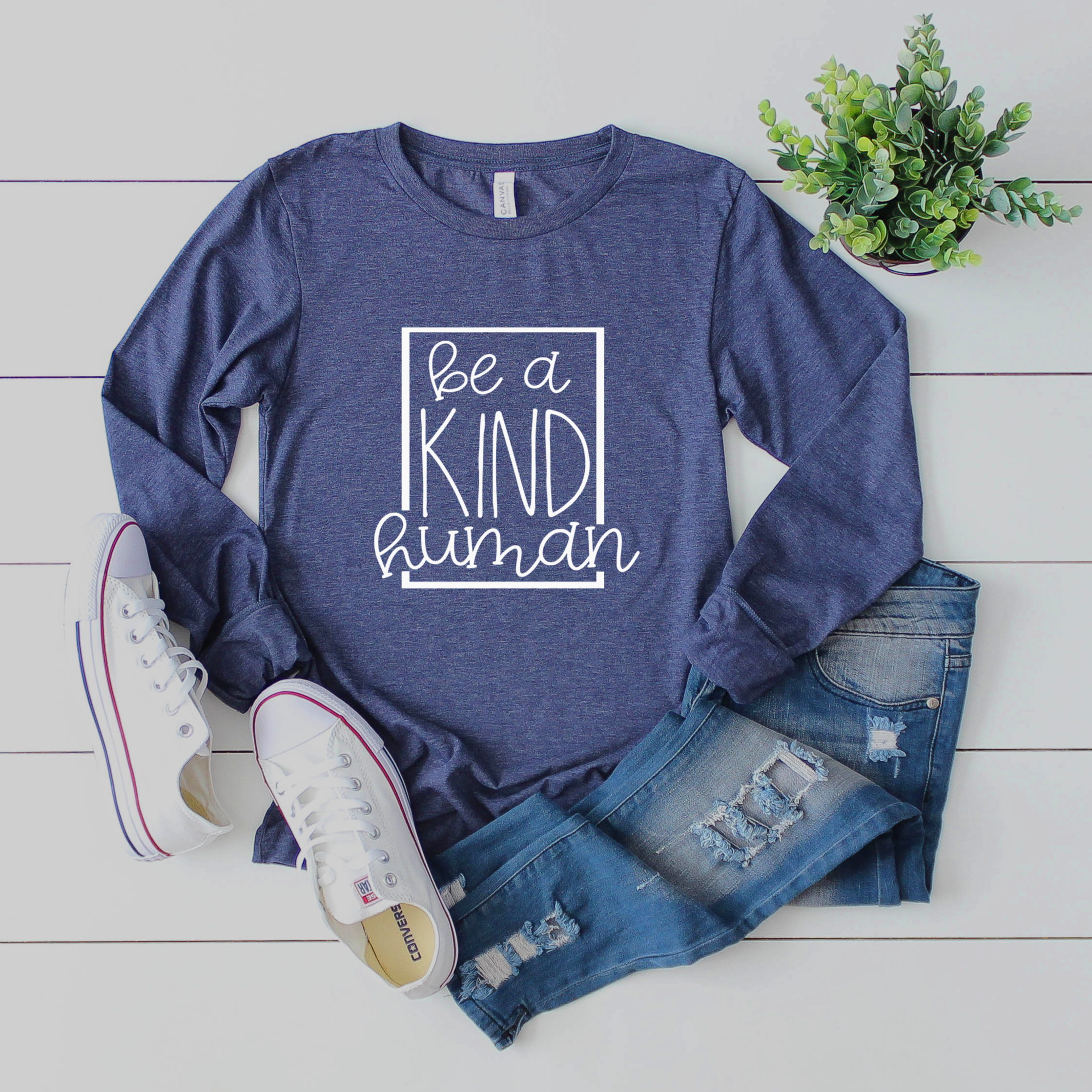 Be A Kind Human Long-Sleeve Tee
