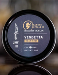 Bearded Buffalo Beard Balm tin in Savage and Pioneer scents for grooming and beard conditioning.