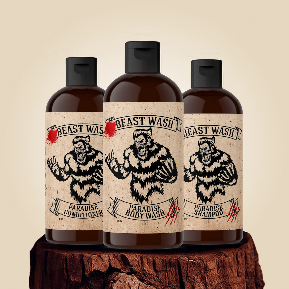 Beast Wash Organic Shampoo Body Wash and Conditioner Shower Set - Image 8