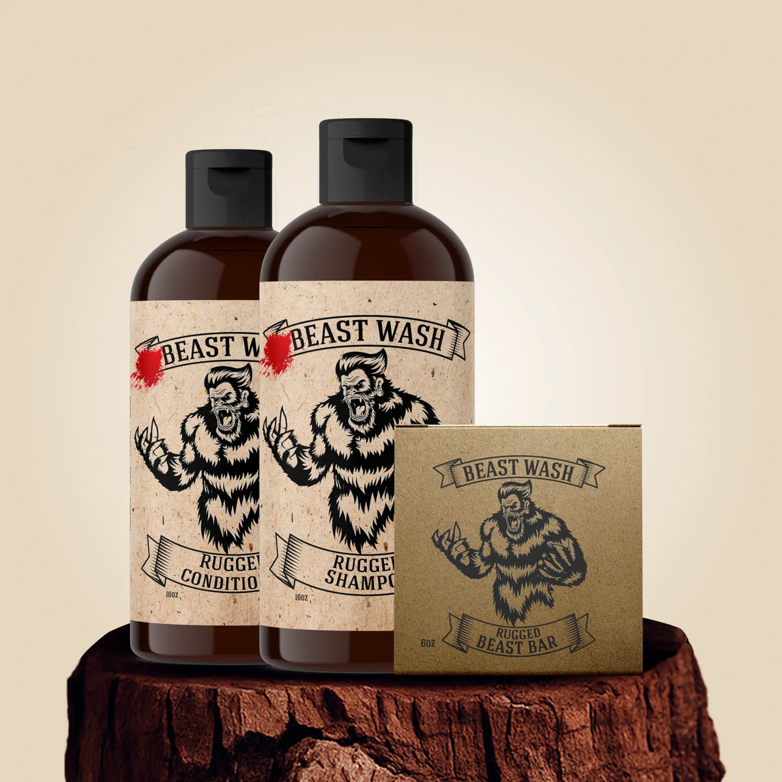 Beast Wash Organic Shampoo Body Wash and Conditioner Shower Set - Image 12