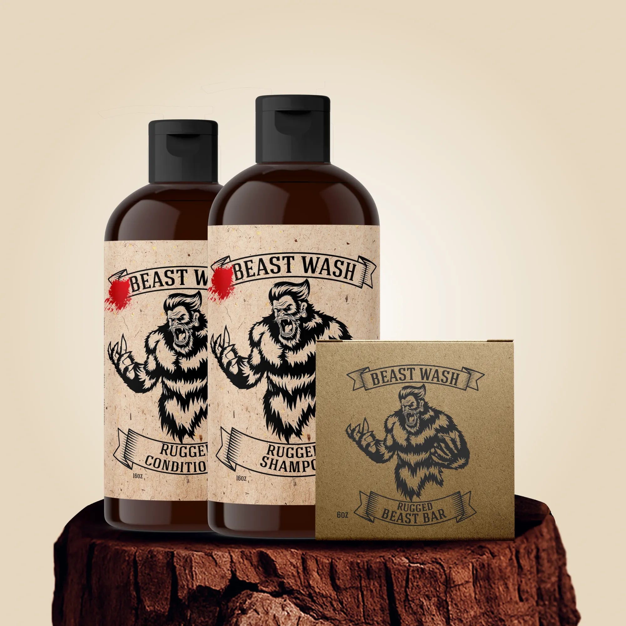 Beast Wash Organic Shampoo Body Wash and Conditioner Shower Set - Image 12