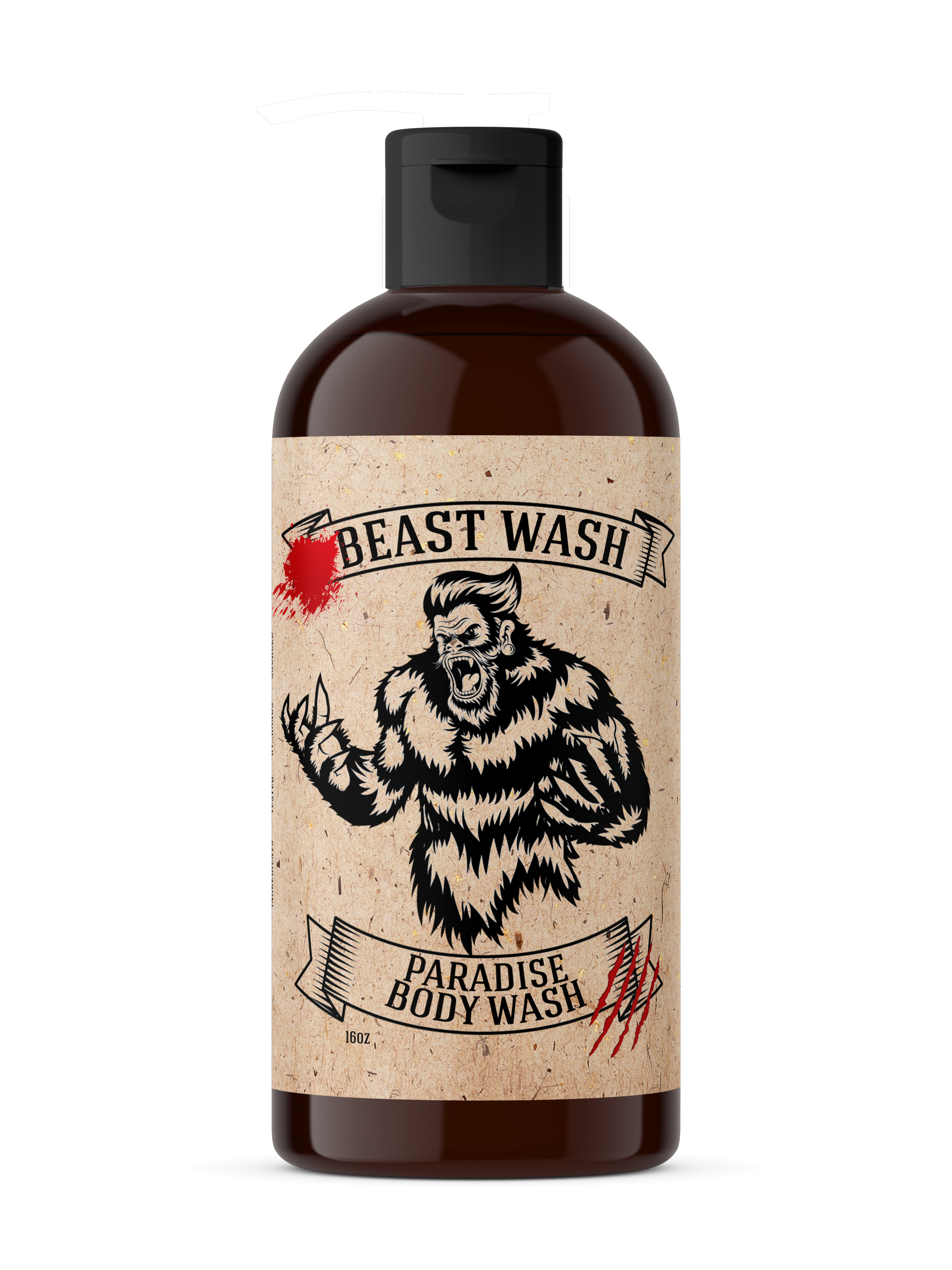 Beast Wash Organic Natural Body Wash 16oz - Image 2