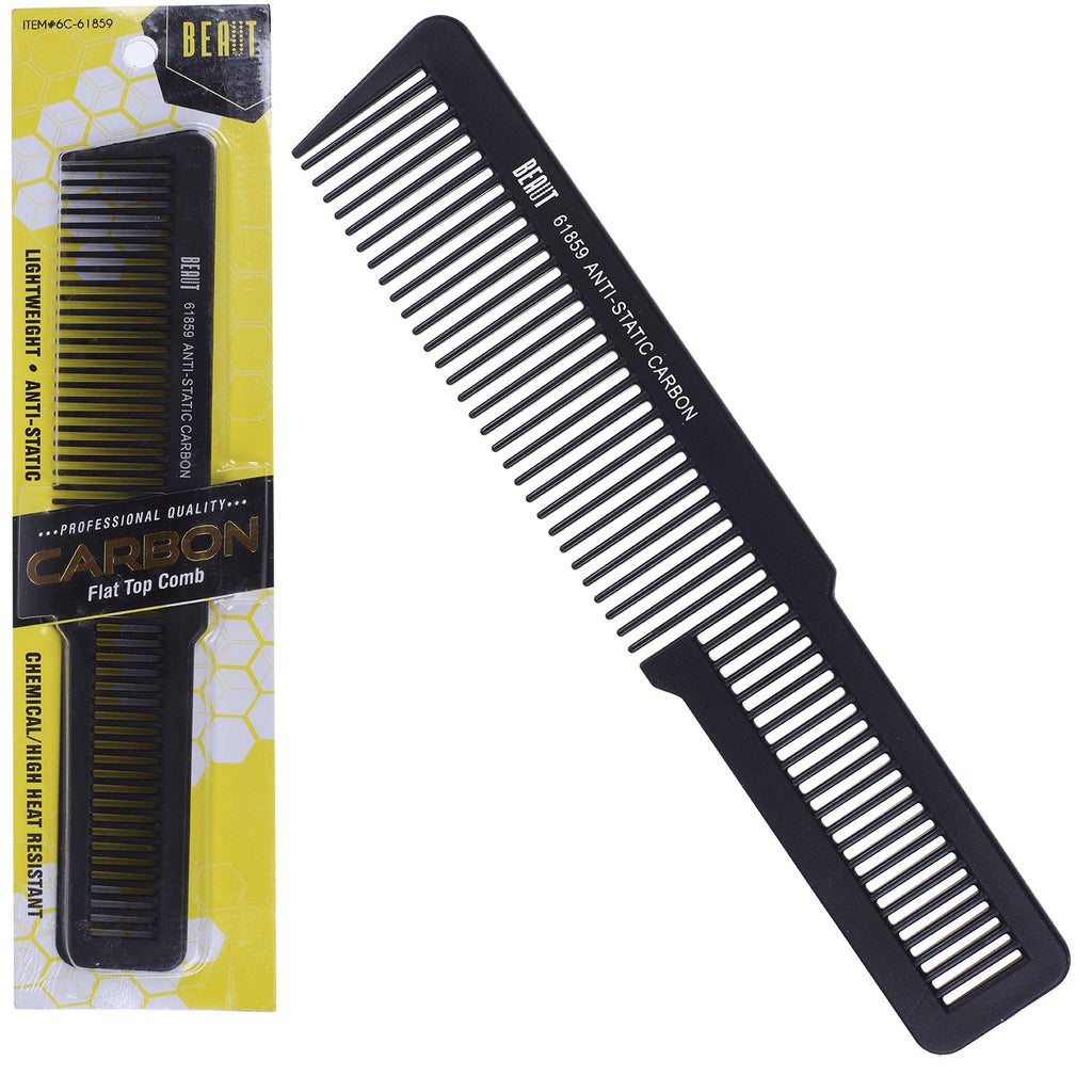 Professional Anti-Static Carbon Pin Tail Comb - Matte Black