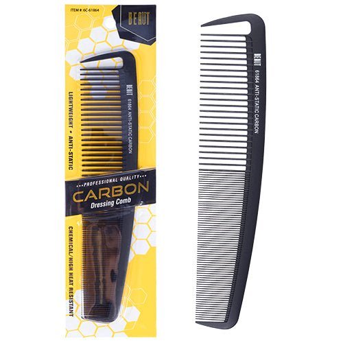 Professional Anti-Static Carbon Pin Tail Comb - Matte Black