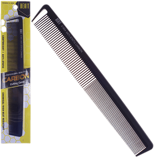Professional Anti-Static Carbon Pin Tail Comb - Matte Black