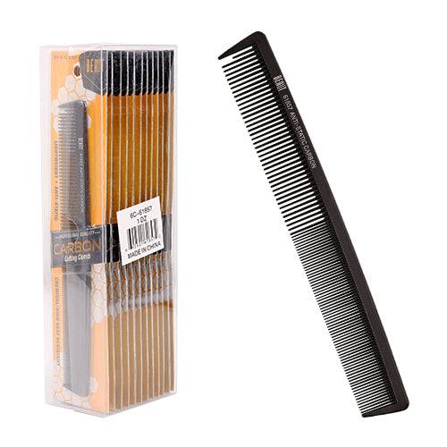Professional Anti-Static Carbon Pin Tail Comb - Matte Black