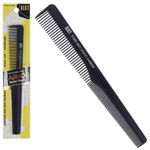 Professional Anti-Static Carbon Pin Tail Comb - Matte Black