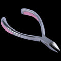 Professional straight full jaw stainless steel cuticle nipper with ergonomic comfort grip