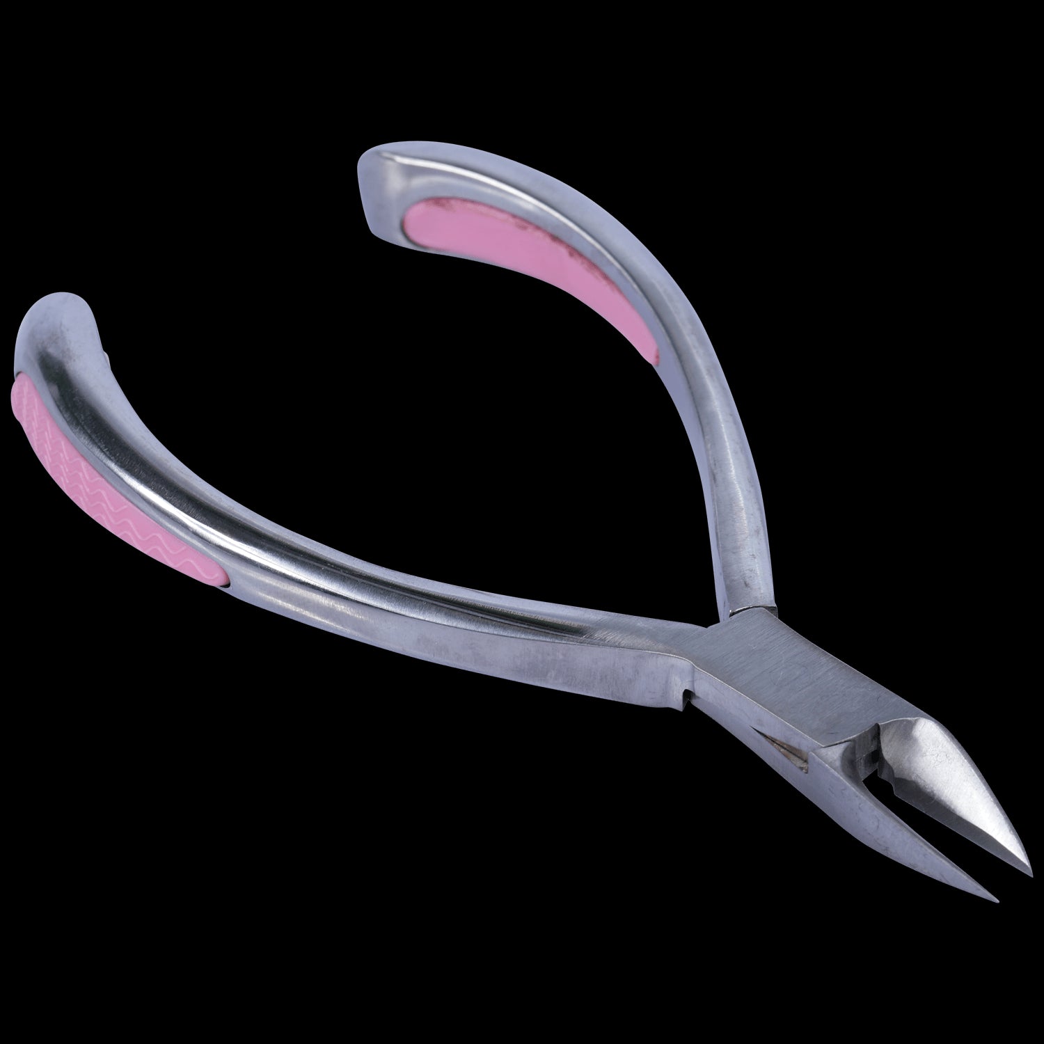 Professional straight full jaw stainless steel cuticle nipper with ergonomic comfort grip