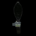 Professional solid black wave brush featuring 100% boar bristles for hair styling.