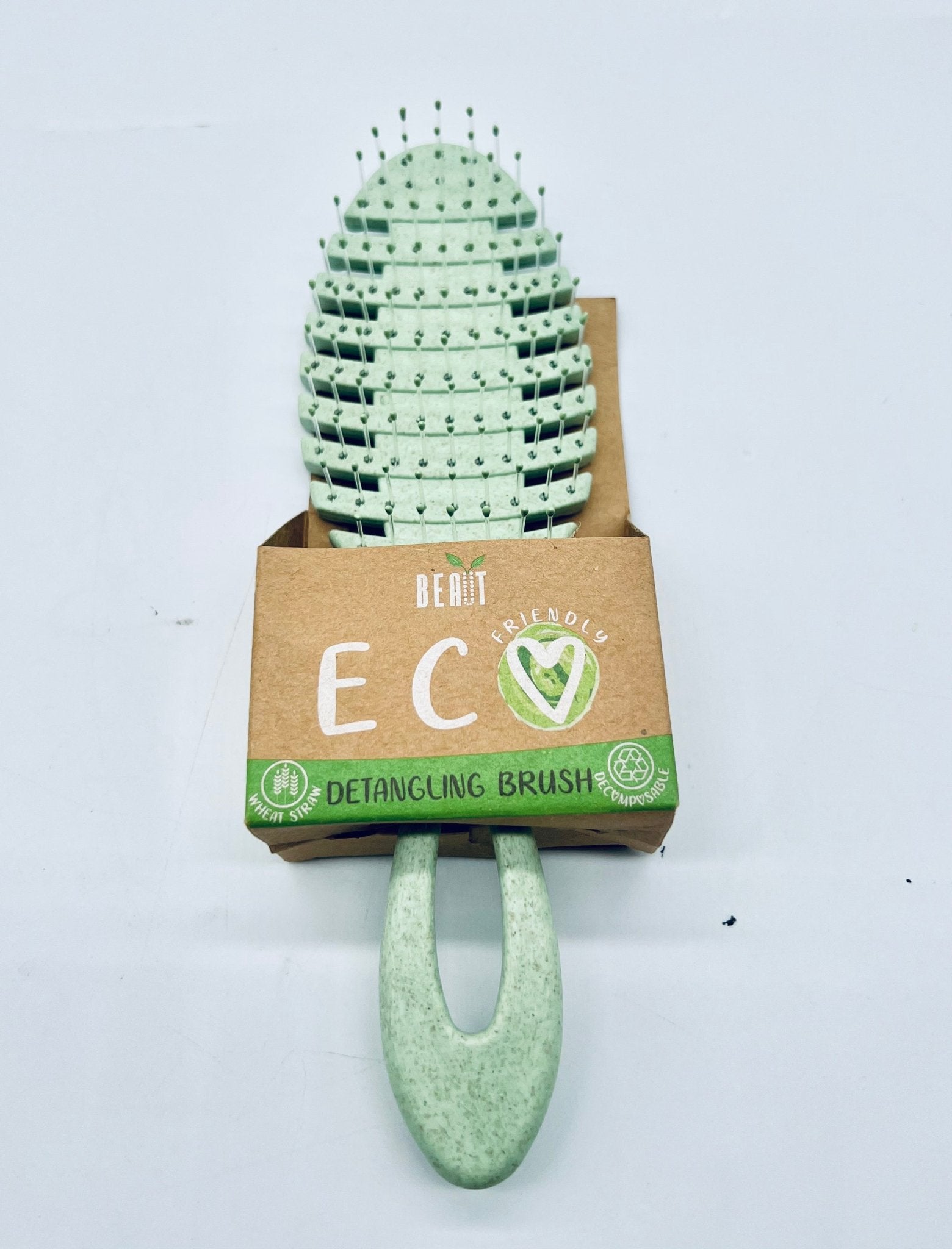 Eco-Friendly Wheat Straw Detangling Fishbone Brush for All Hair