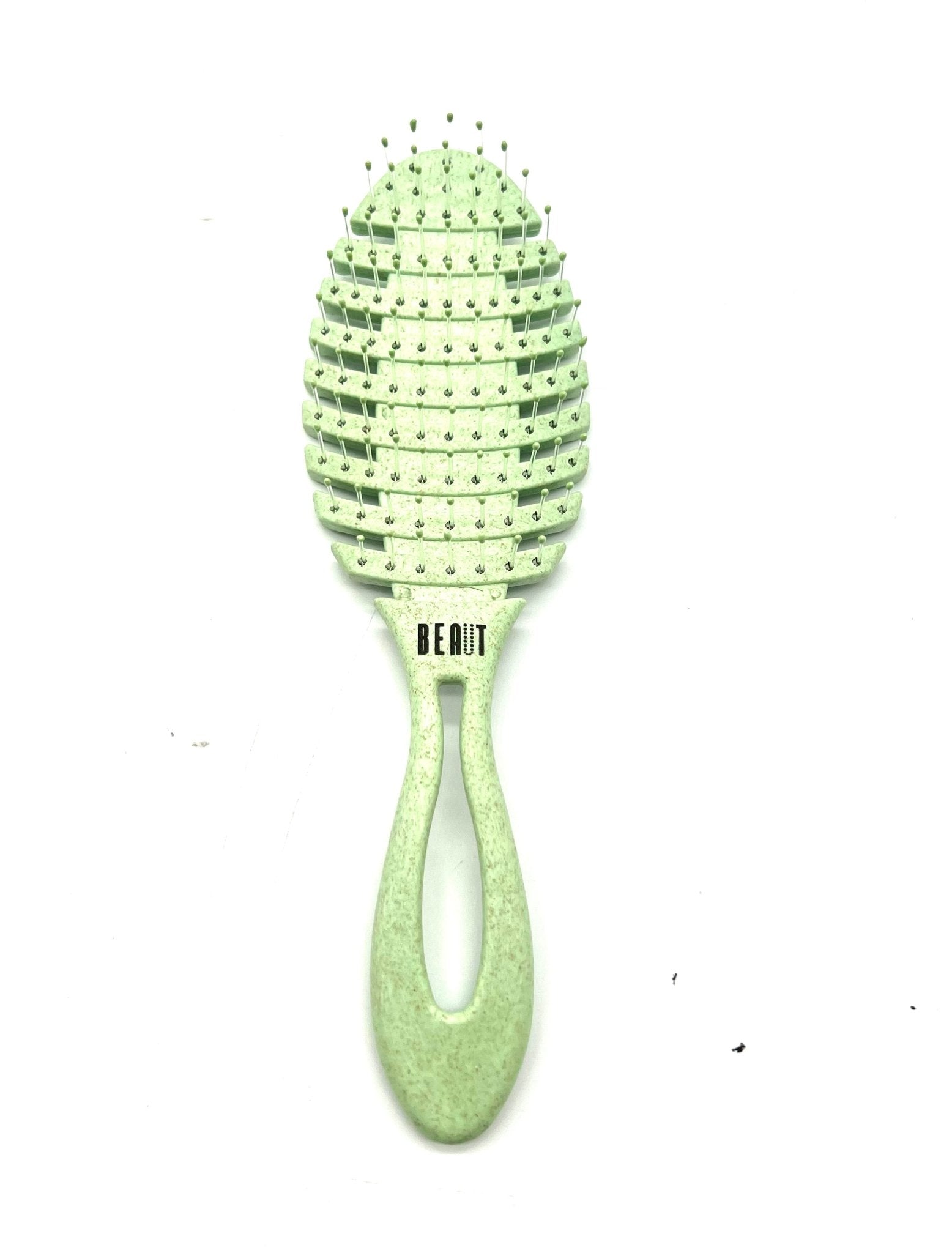Eco-friendly wheat straw fishbone detangling brush for hair styling