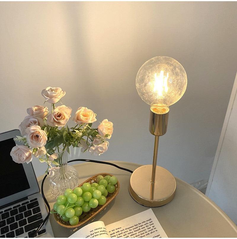 Golden modern minimalist table lamp for bedside or office