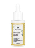Bee & You Vitamin C Facial Serum bottle with Hyaluronic Acid and Anatolian Propolis on a white and yellow background