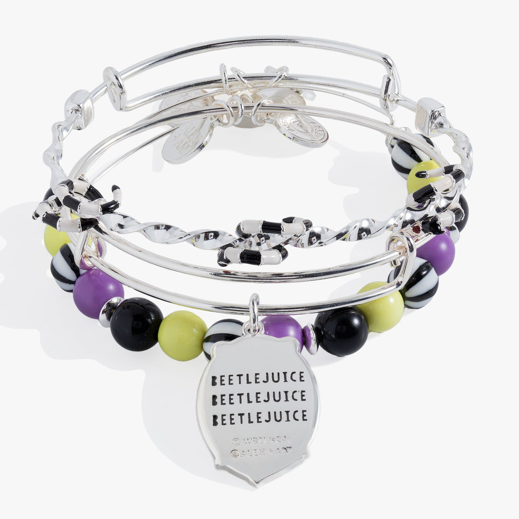 BEETLEJUICE™ Bangle Bracelet Set of 3 with Sandworm Detail