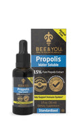 Bee & You Propolis Water-Soluble Extract bottle, 15% pure extract for immune support