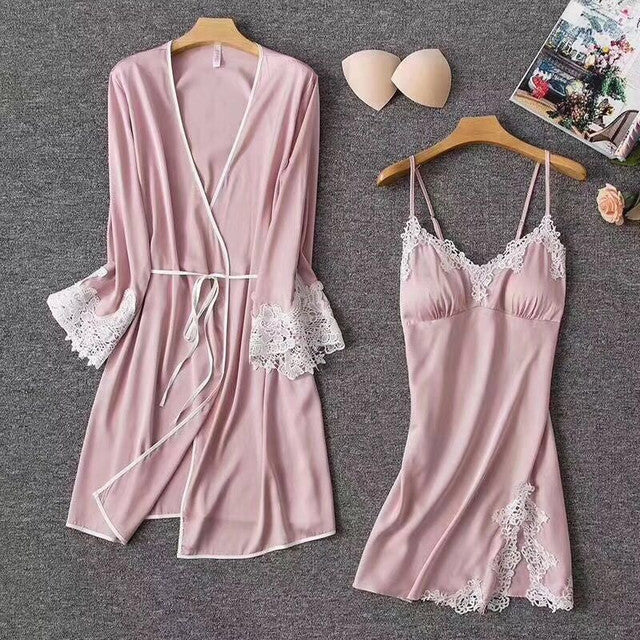 2-Piece Sleep Dress and Robe Set