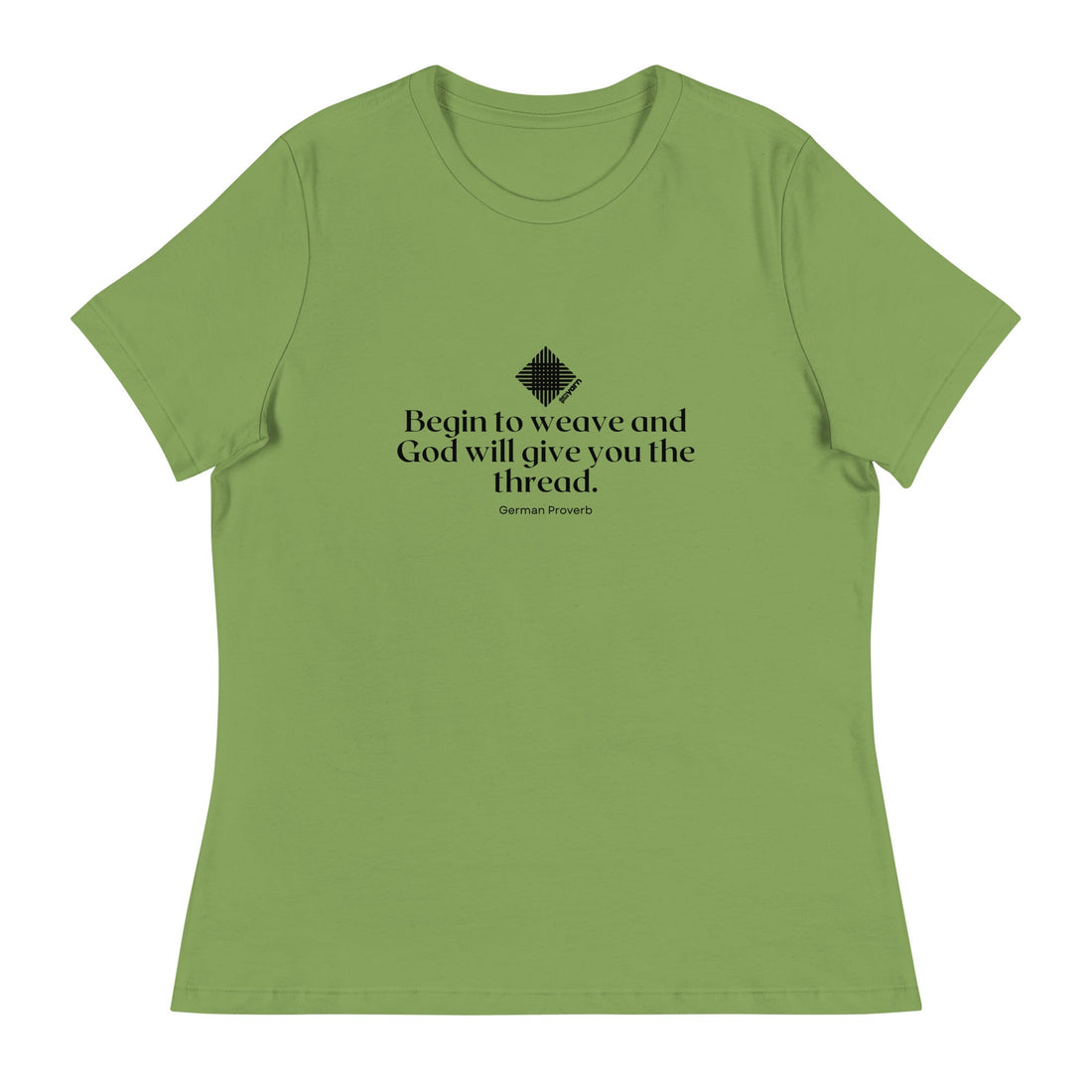 Begin to Weave Women’s Relaxed Fit Cotton Crew Neck T-Shirt