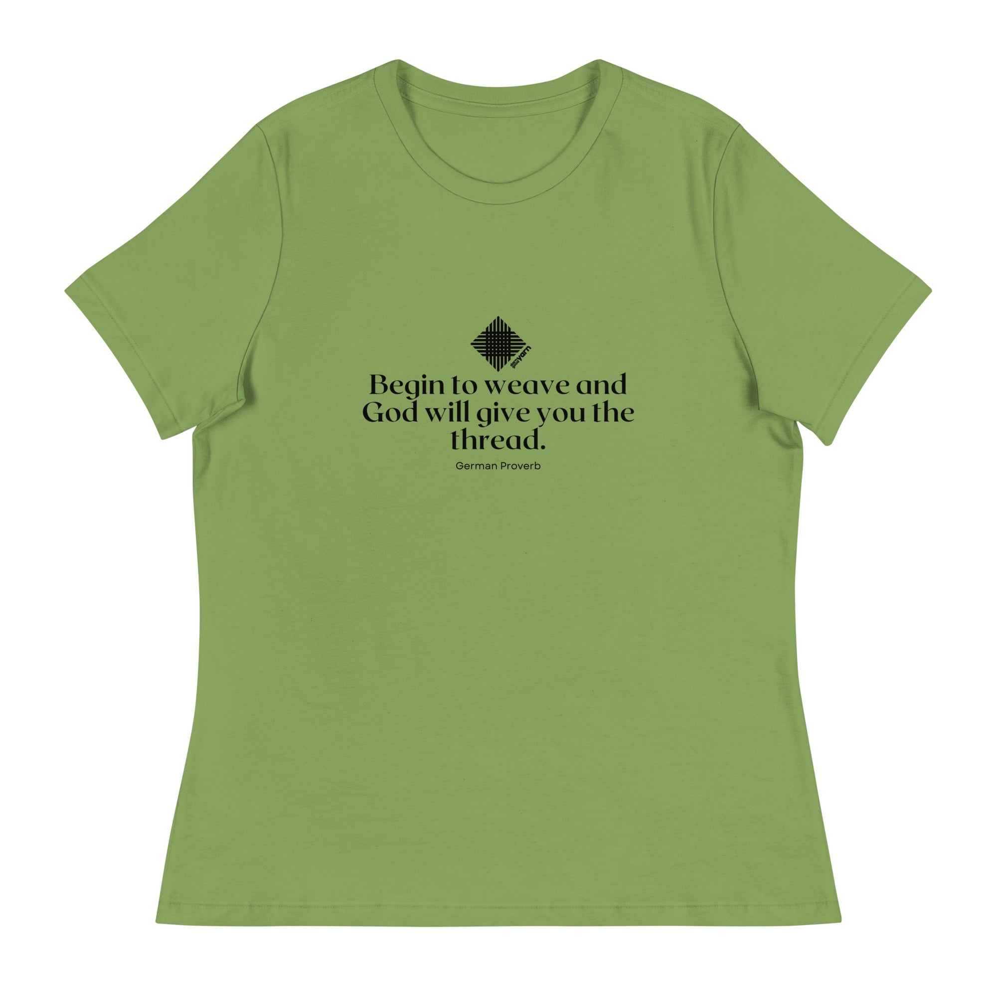 Begin to Weave Women’s Relaxed Fit Cotton Crew Neck T-Shirt