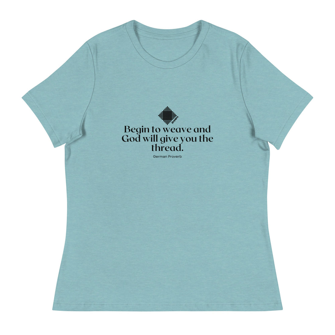 Begin to Weave Women’s Relaxed Fit Cotton Crew Neck T-Shirt