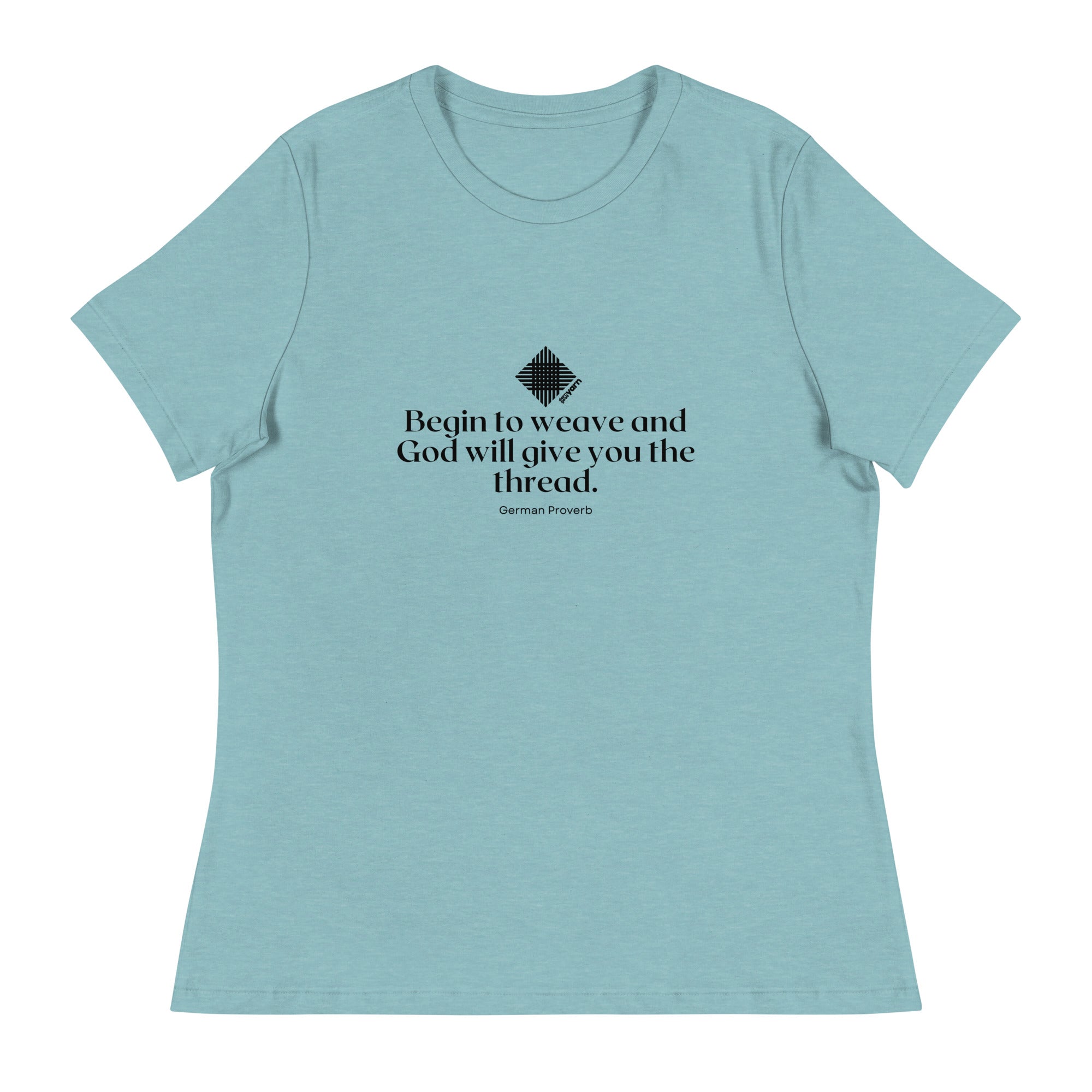 Begin to Weave Women’s Relaxed Fit Cotton Crew Neck T-Shirt