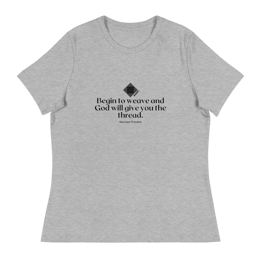 Begin to Weave Women’s Relaxed Fit Cotton Crew Neck T-Shirt