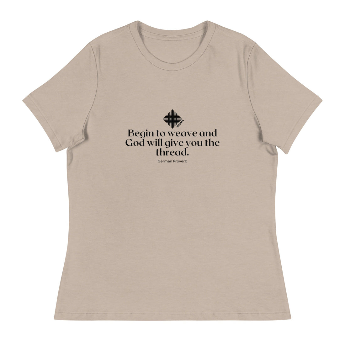 Begin to Weave Women’s Relaxed Fit Cotton Crew Neck T-Shirt