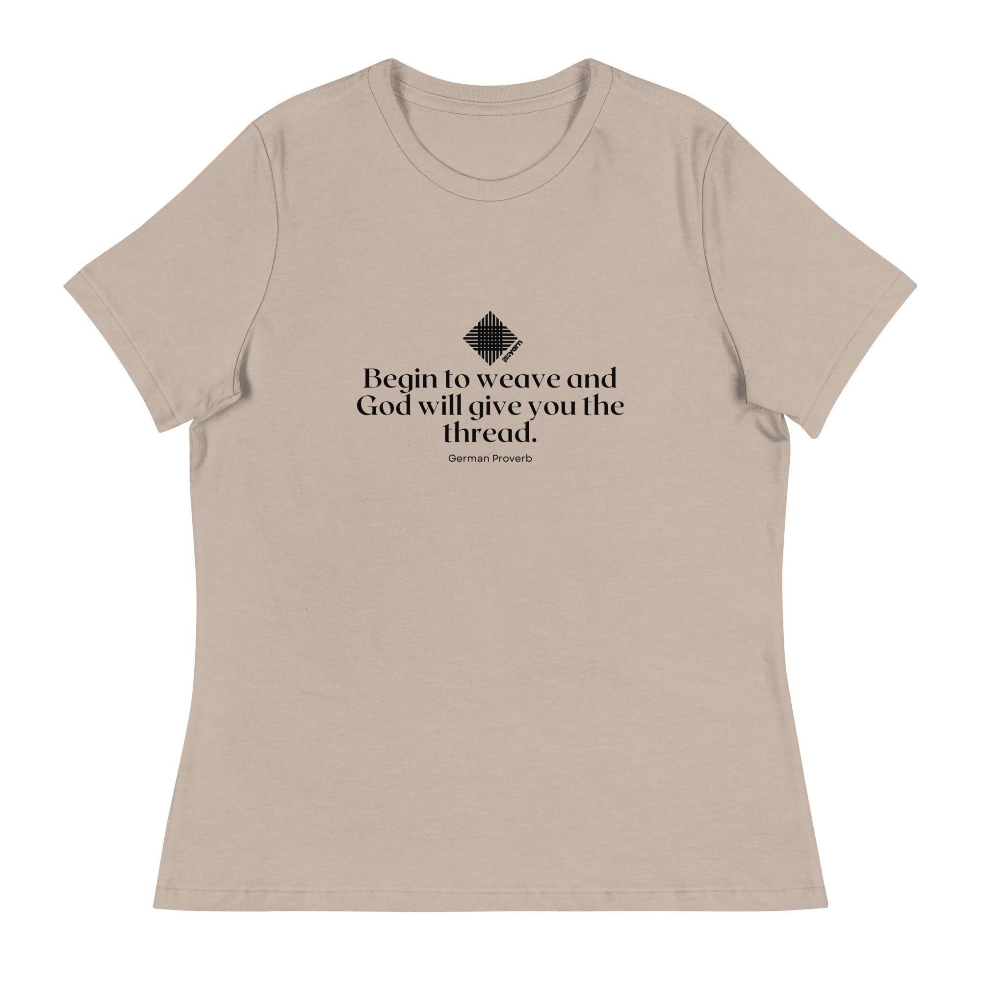 Begin to Weave Women’s Relaxed Fit Cotton Crew Neck T-Shirt