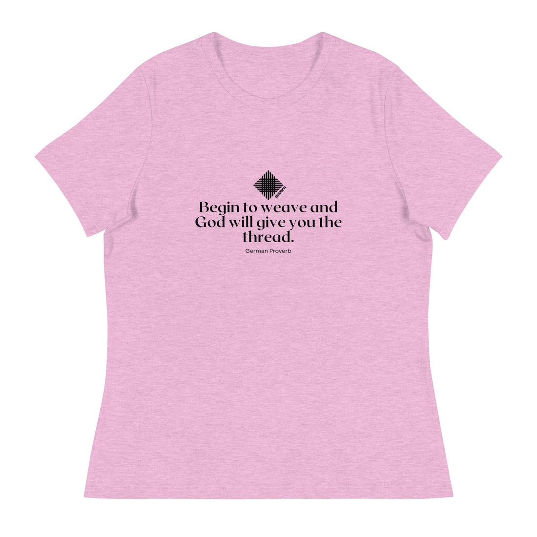 Begin to Weave Women’s Relaxed Fit Cotton Crew Neck T-Shirt