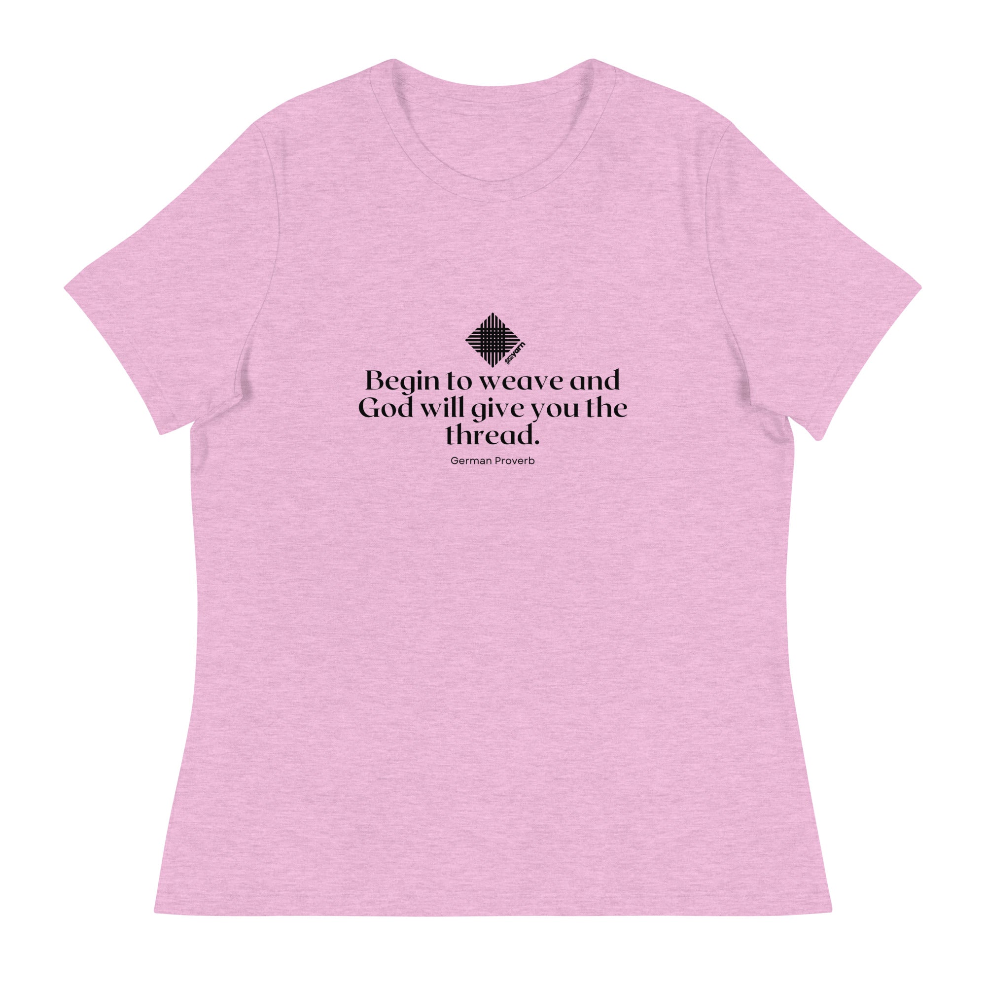 Begin to Weave Women’s Relaxed Fit Cotton Crew Neck T-Shirt