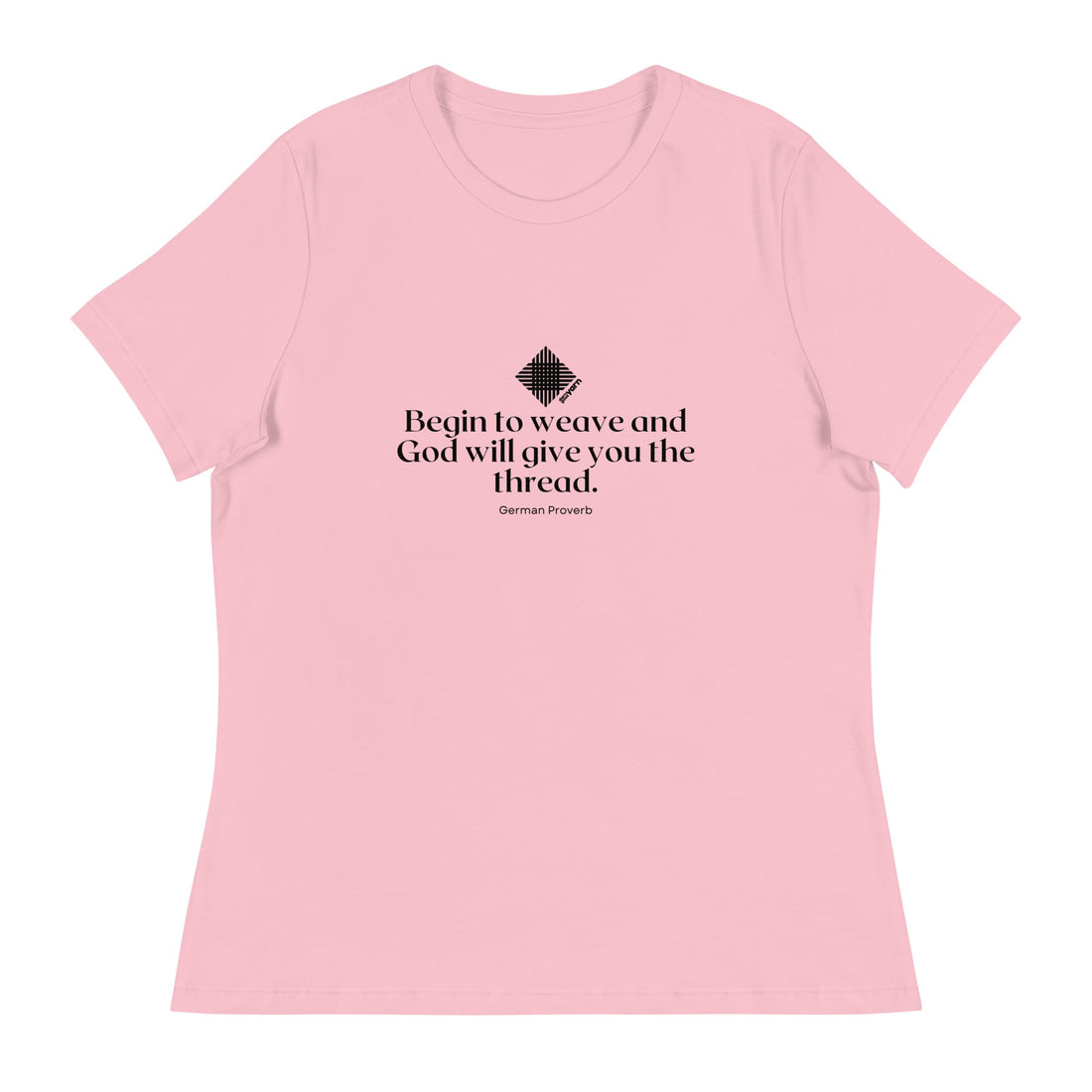 Begin to Weave Women’s Relaxed Fit Cotton Crew Neck T-Shirt