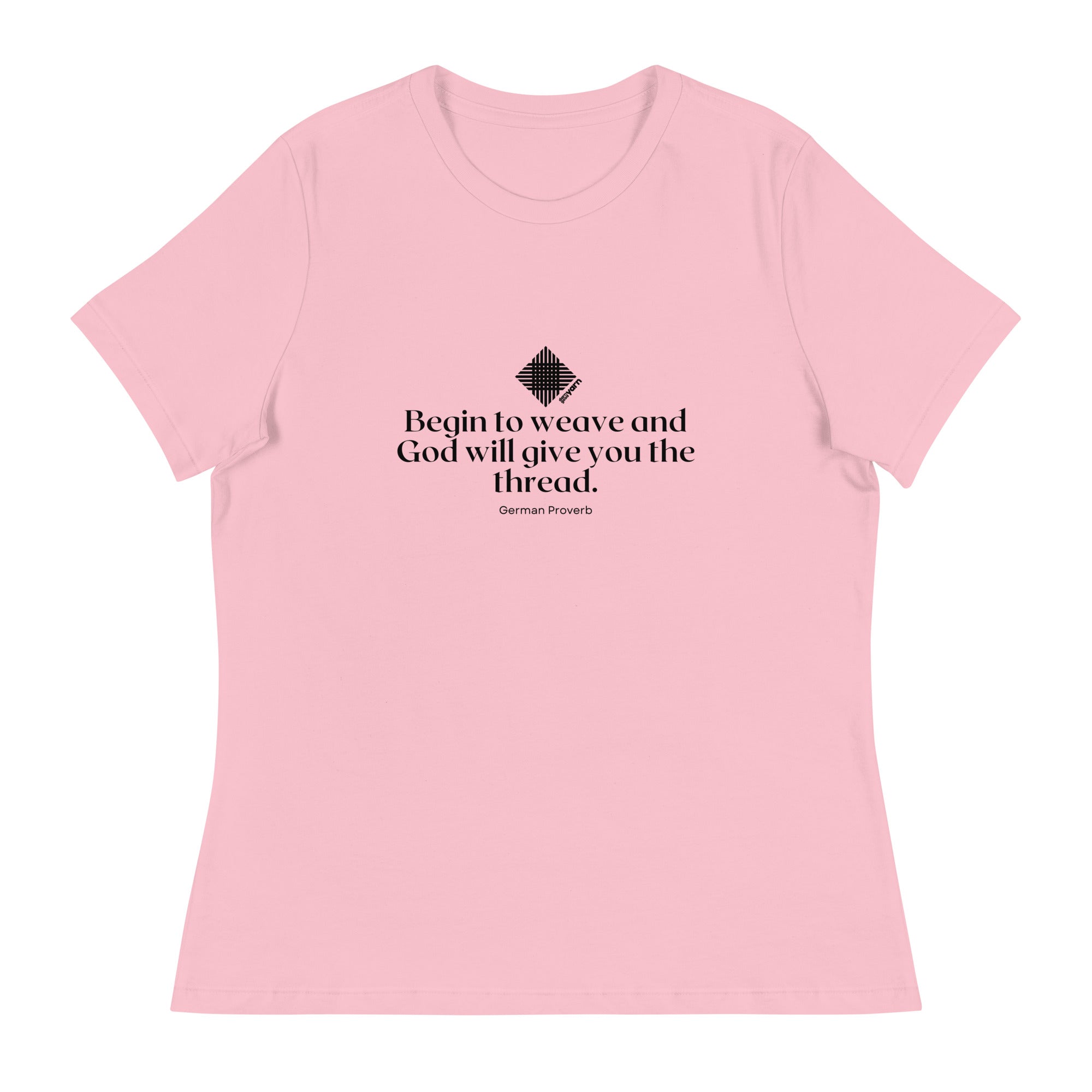 Begin to Weave Women’s Relaxed Fit Cotton Crew Neck T-Shirt