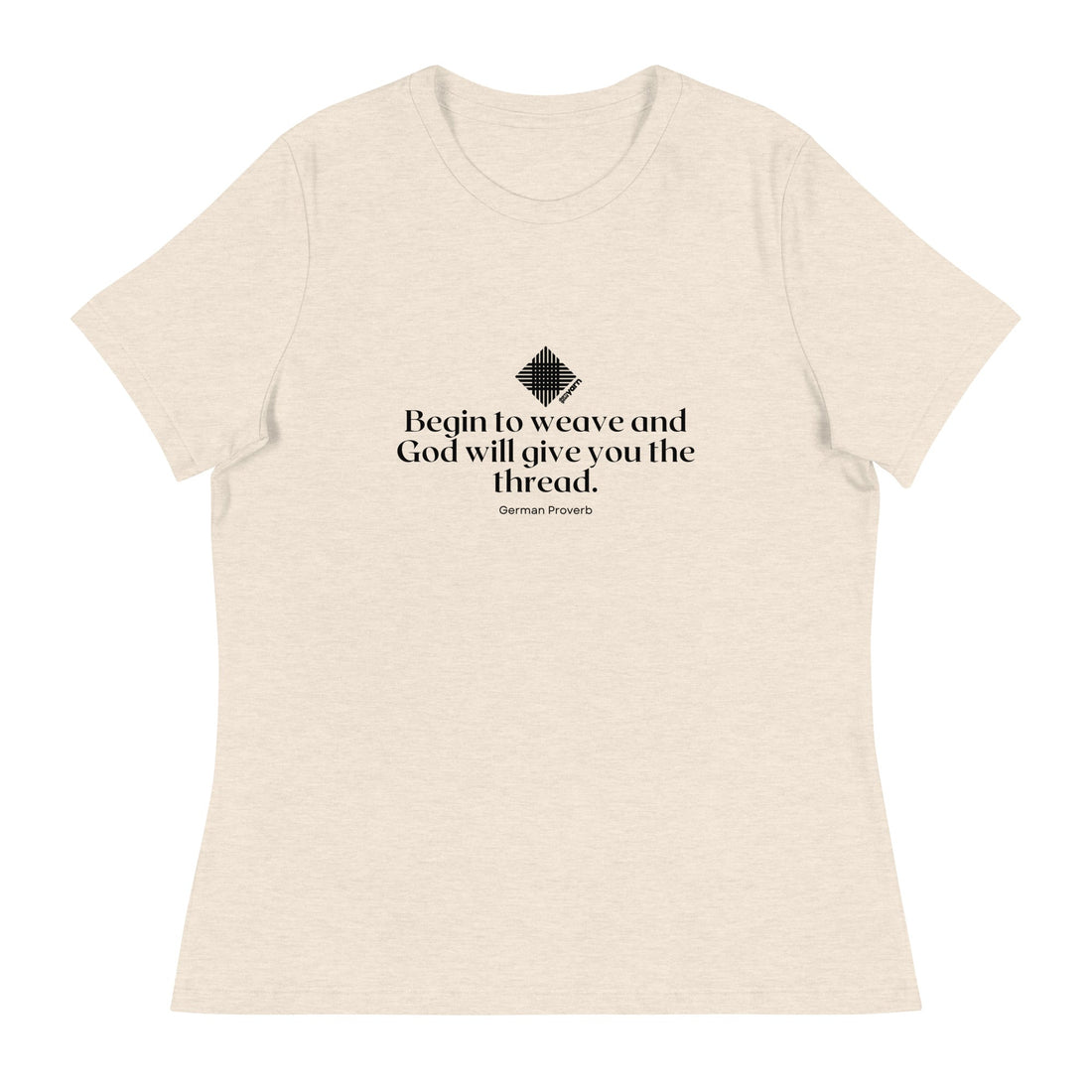 Begin to Weave Women’s Relaxed Fit Cotton Crew Neck T-Shirt