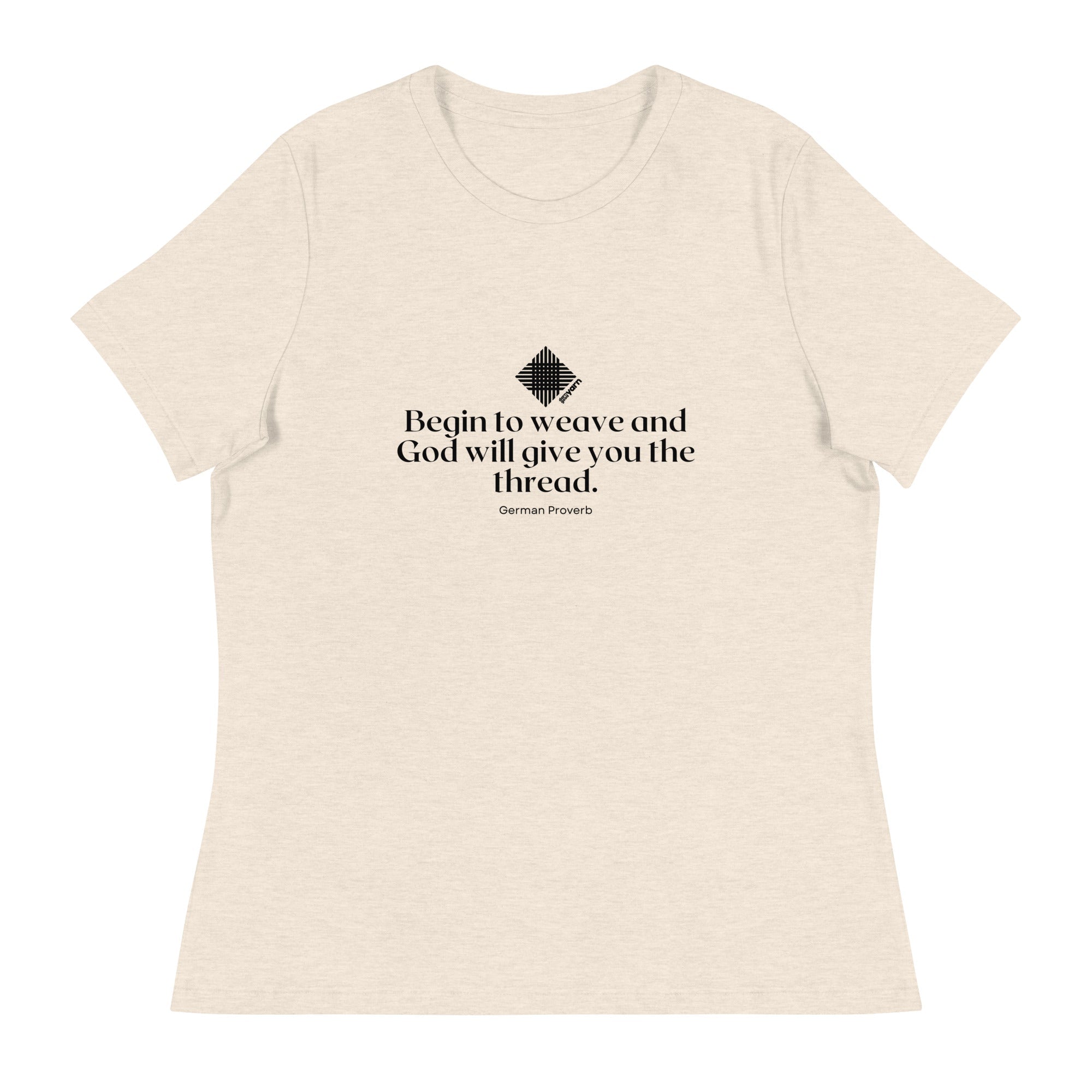 Begin to Weave Women’s Relaxed Fit Cotton Crew Neck T-Shirt
