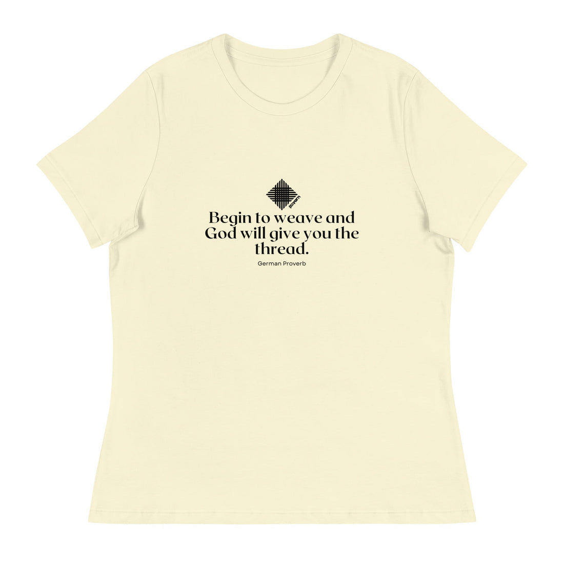 Begin to Weave Women’s Relaxed Fit Cotton Crew Neck T-Shirt