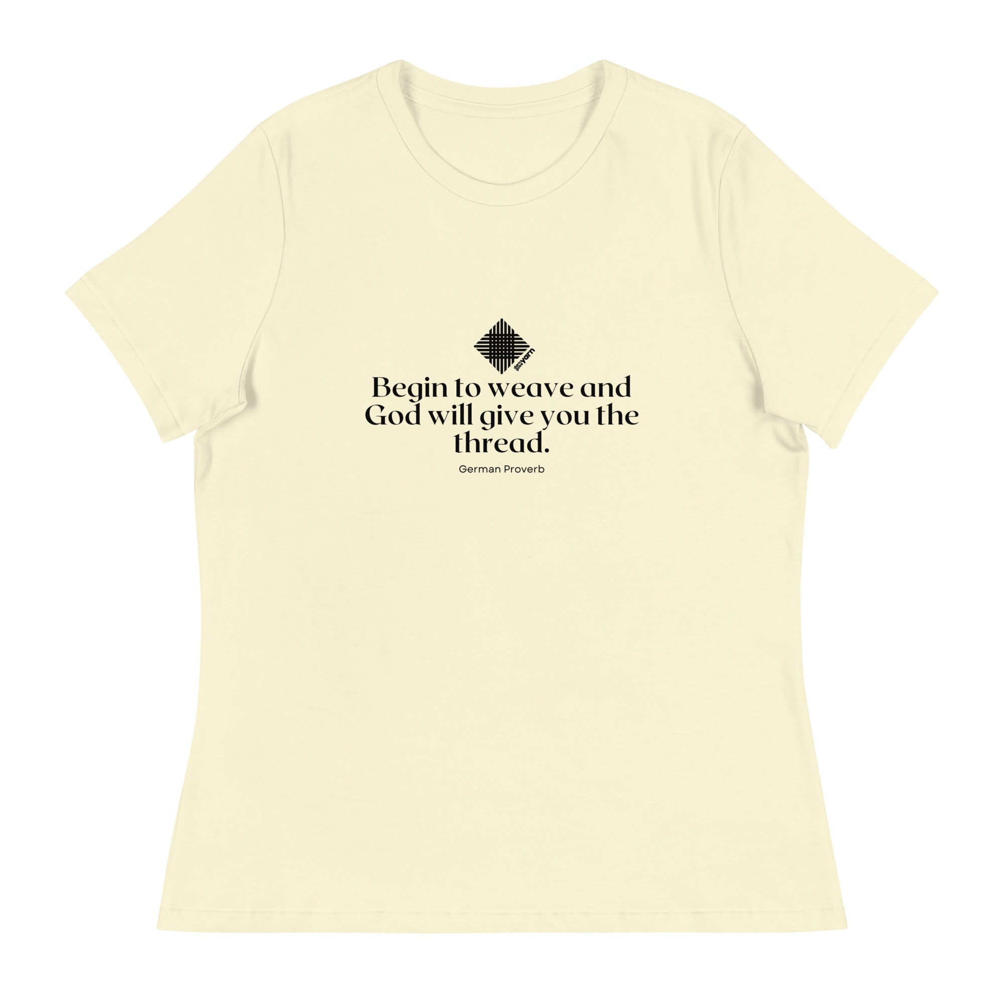 Begin to Weave Women’s Relaxed Fit Cotton Crew Neck T-Shirt