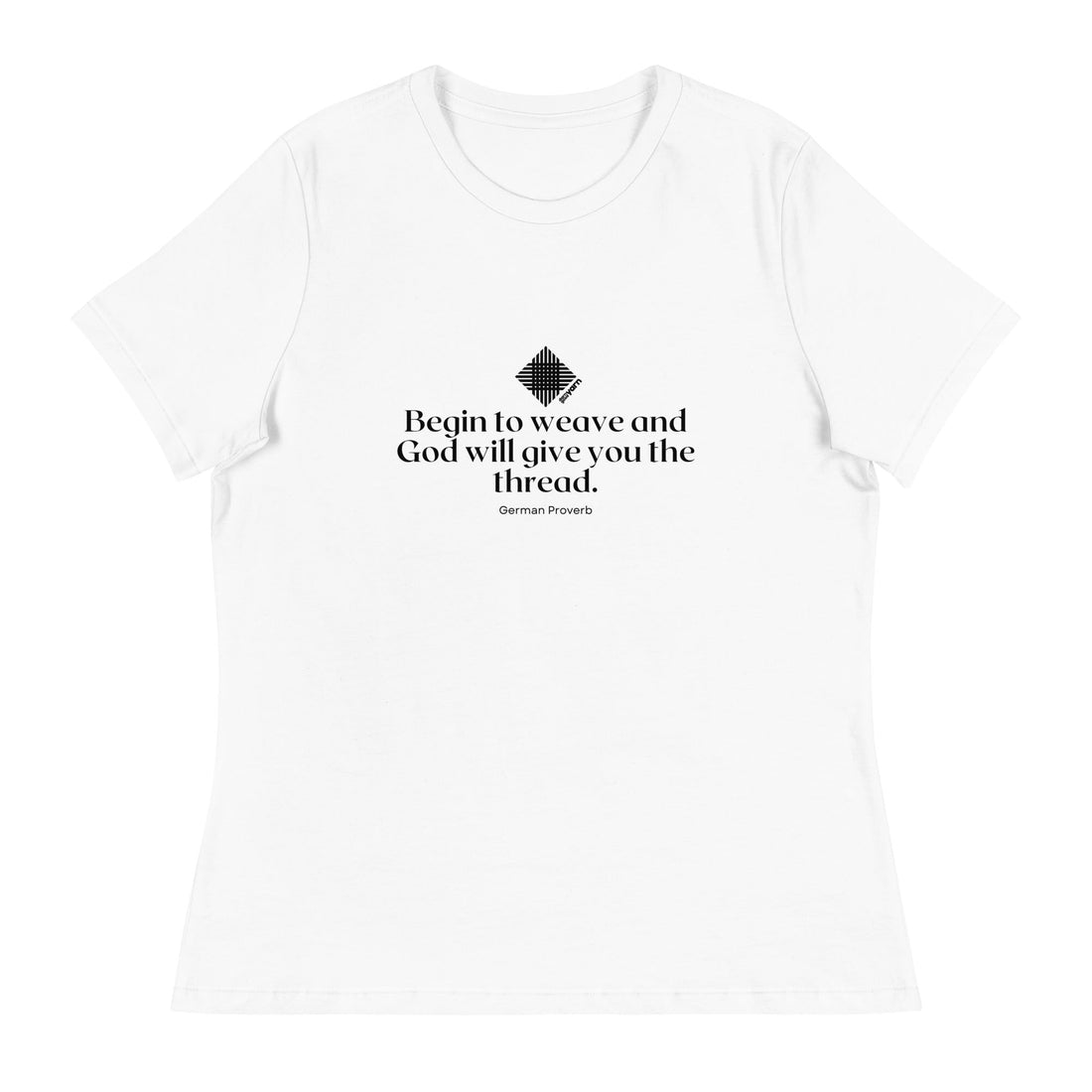 Begin to Weave Women’s Relaxed Fit Cotton Crew Neck T-Shirt