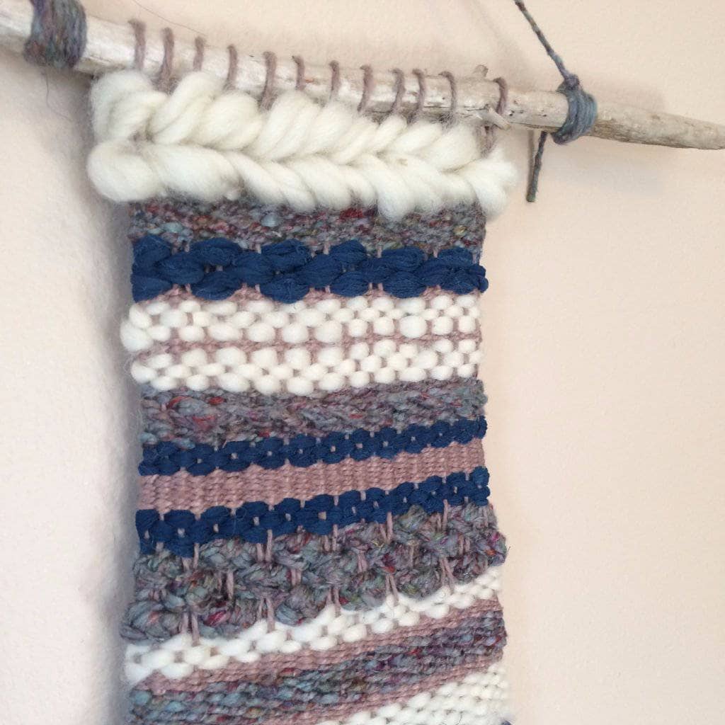 Boho Urban Wall Hanging Weaving Pattern: Striped Knit DIY Decor