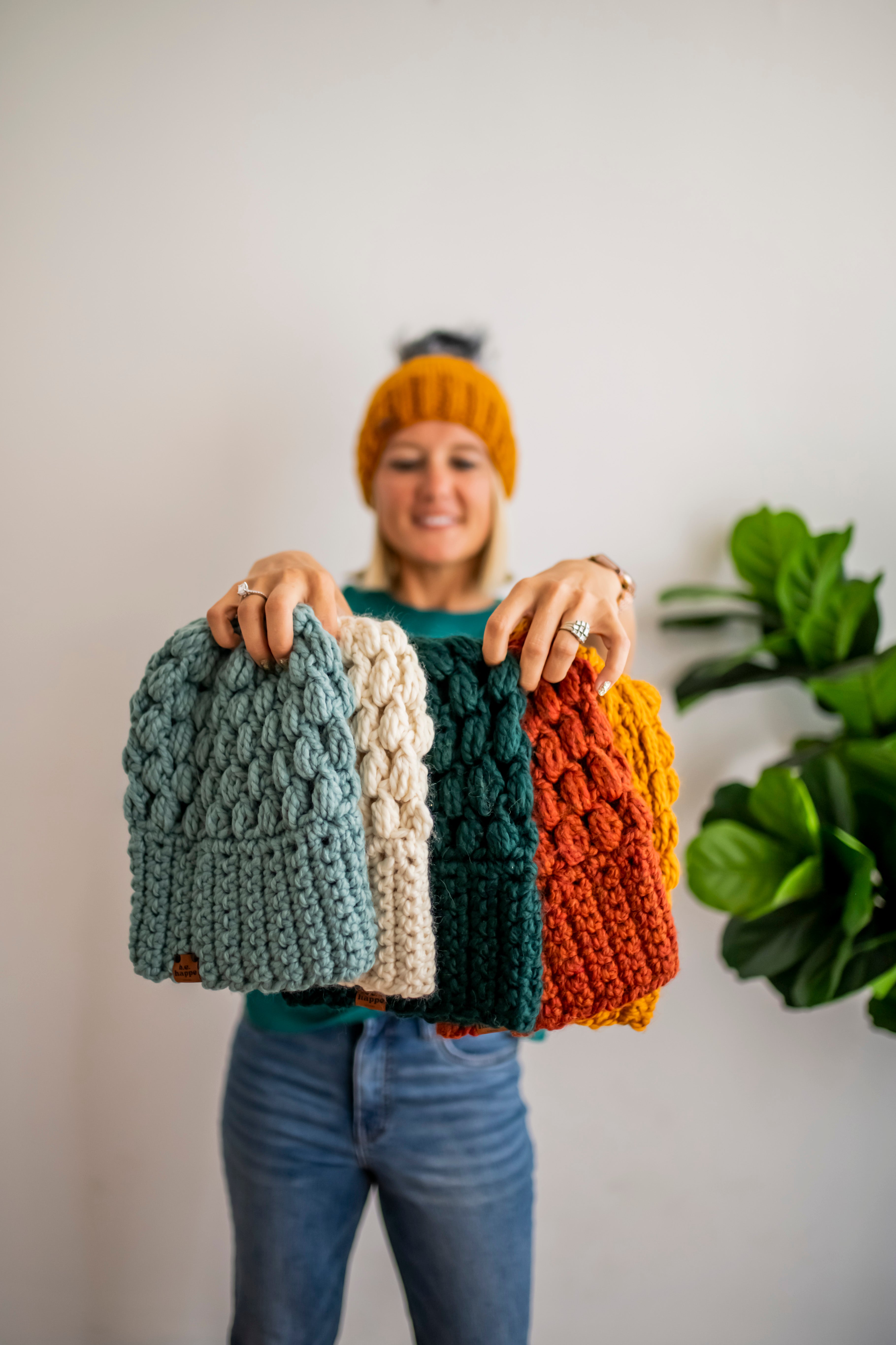 Crochet Slouch Hat | Spice Orange Beanie