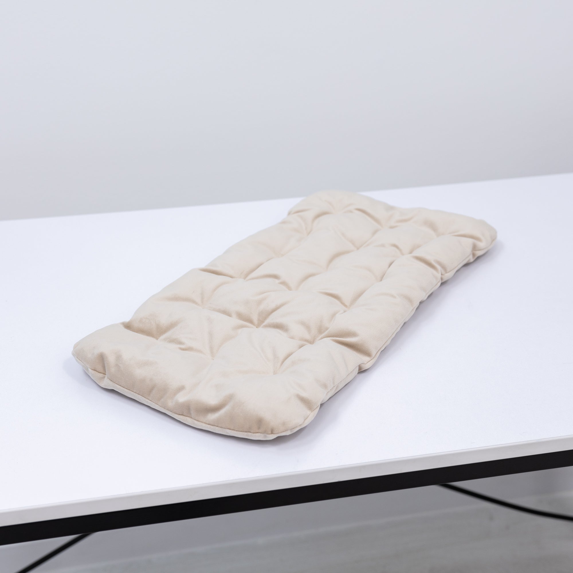 Beige Sleeping Cat Pillow for Feline Comfort and Play