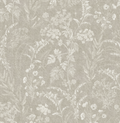 Winsome Floral Removable Wallpaper in Taupe, Sage-Green, White