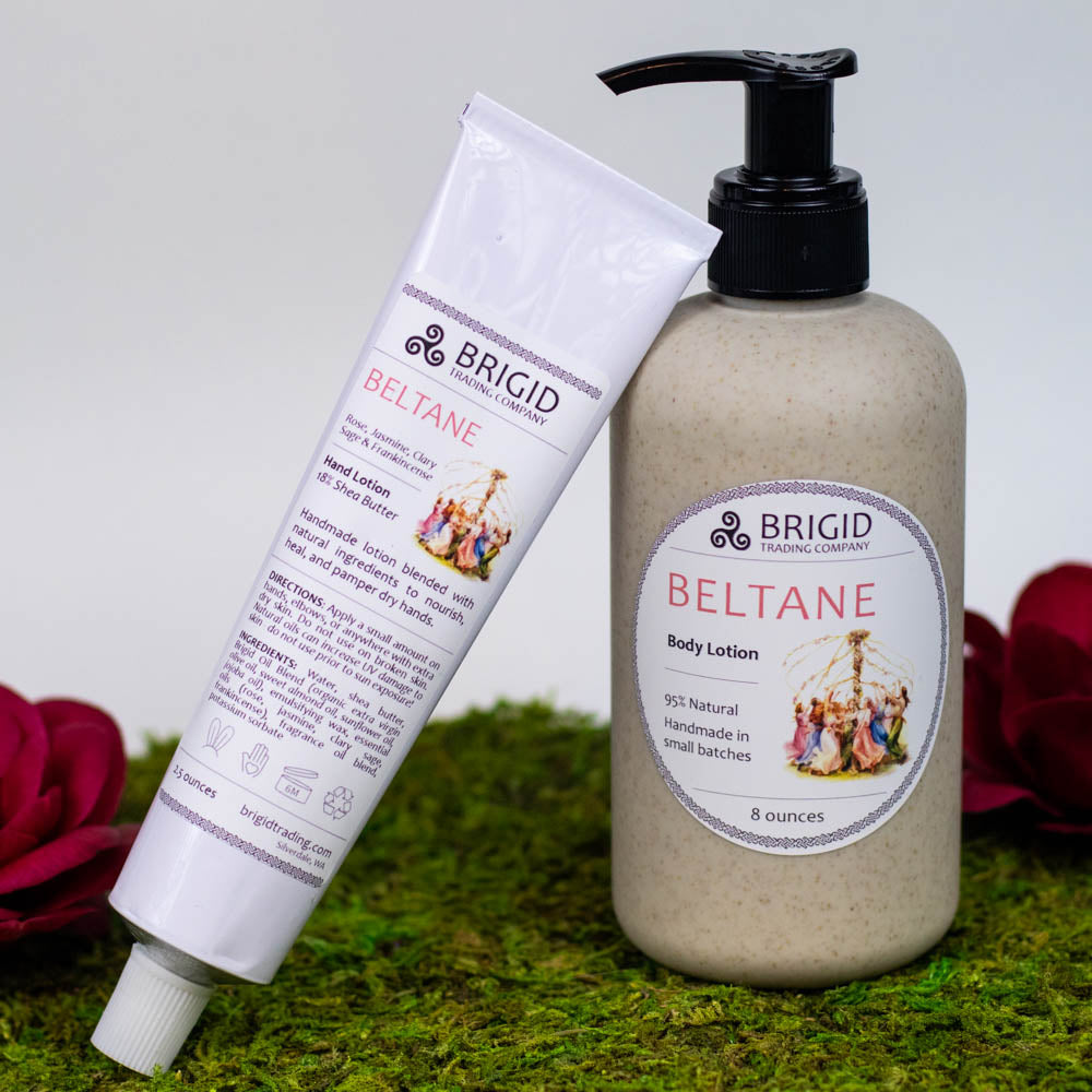 Beltane Natural Hand Lotion - Rose, Jasmine, Clary Sage, and Frankincense