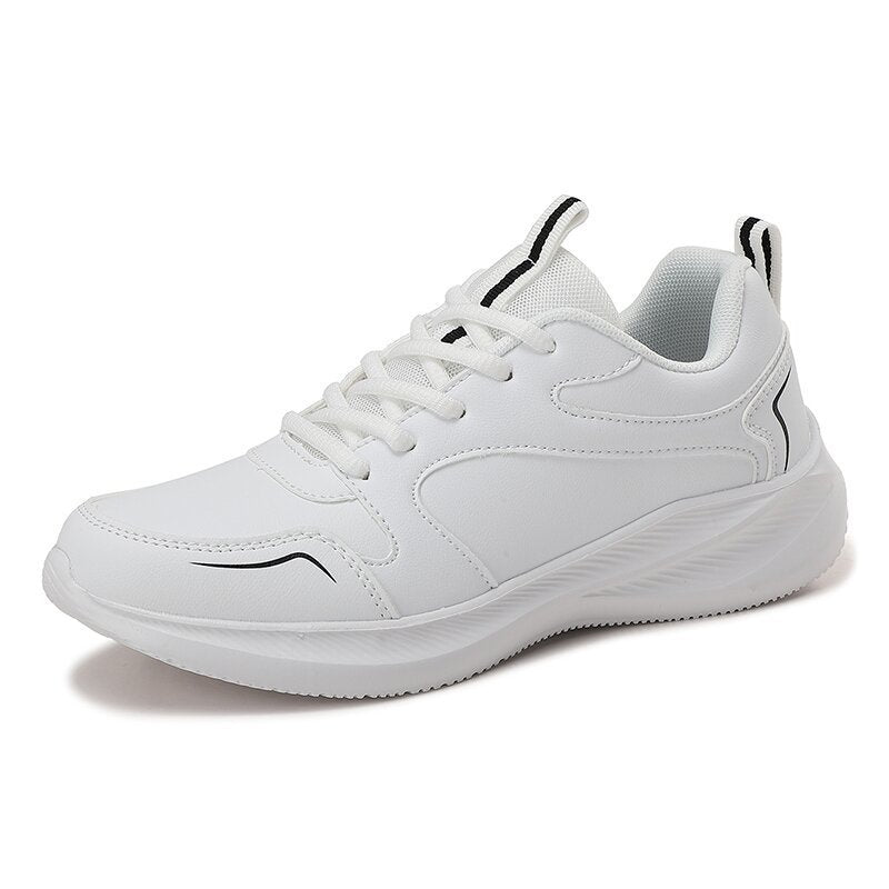 Women’s Waterproof Leather Casual Sneakers Cushioned Walking Shoes - Image 9