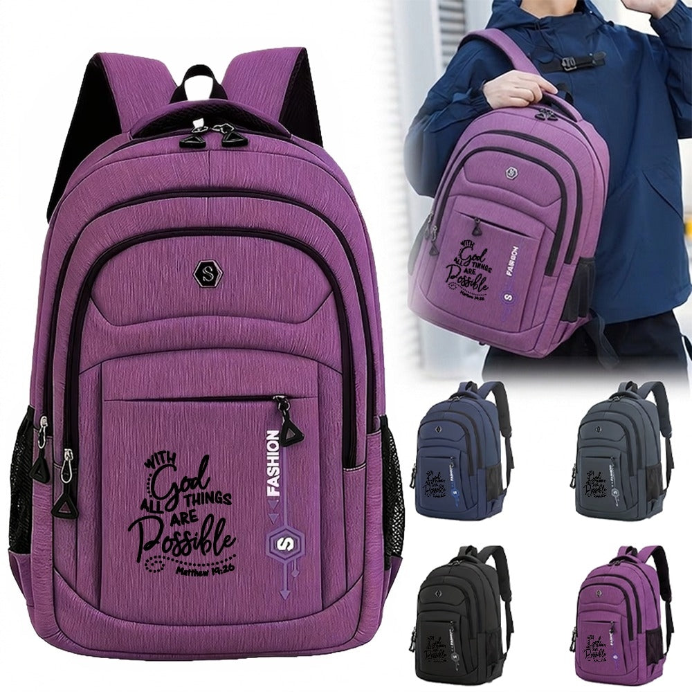 Faithful Traveler All Things Possible Backpack